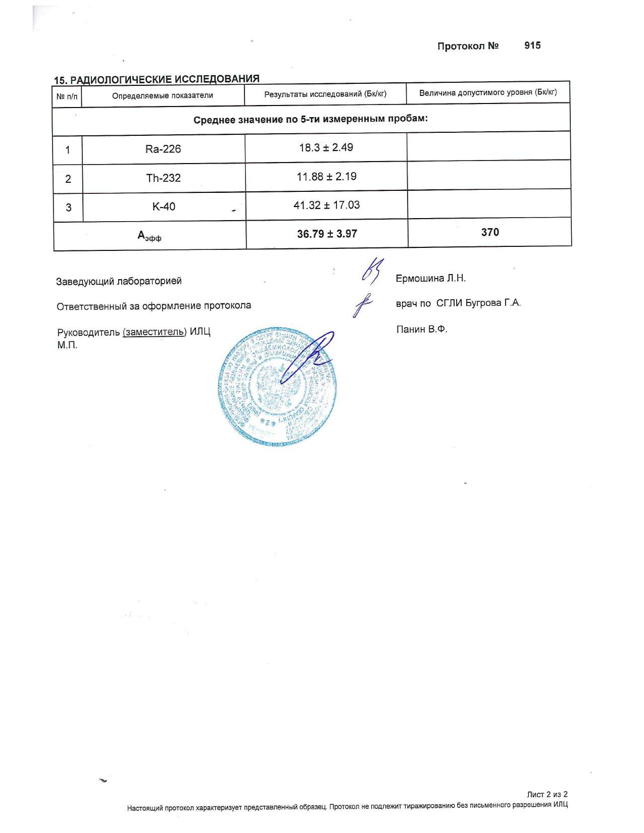 Гигиенический сертификат ООО Фибратек лист 2